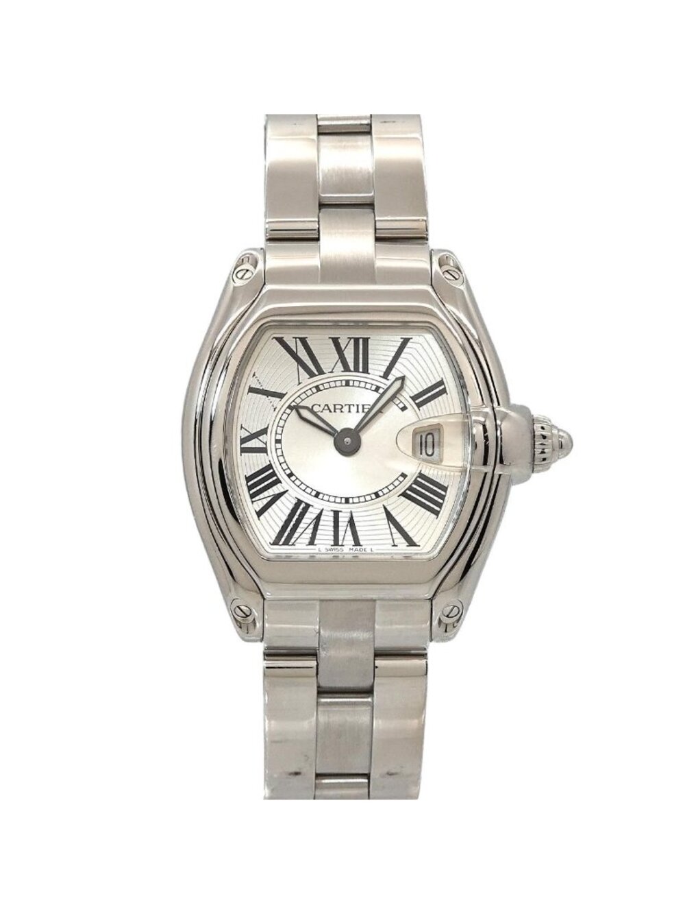Cartier Roadster SM Watch Date Silver Quartz